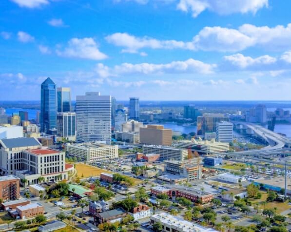 aerial view of Jacksonville