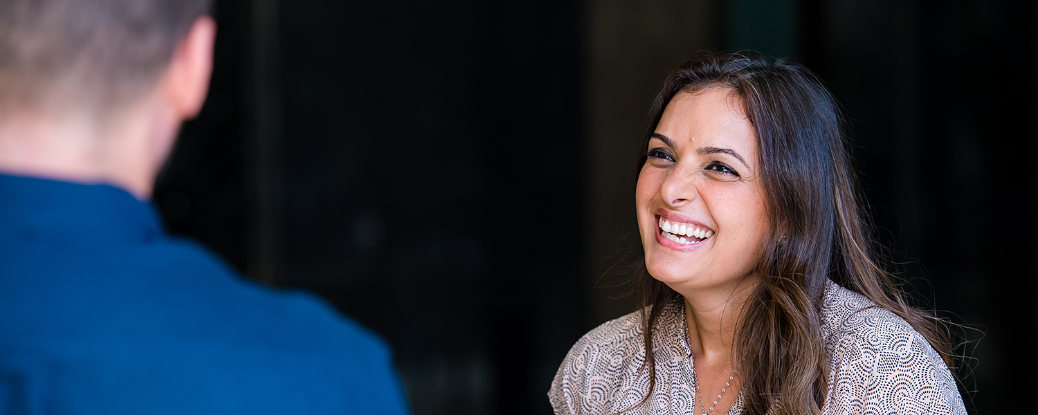 Woman smiling